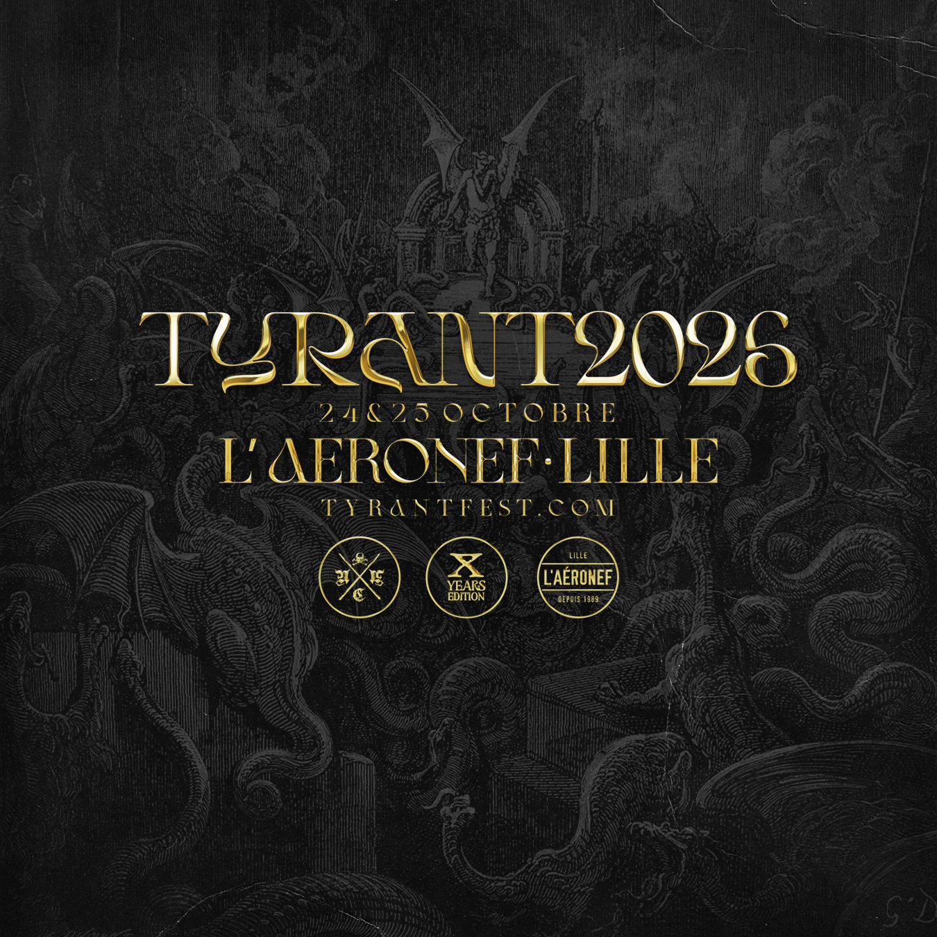 Tyrant Fest 2026 - Dimanche en concert à L'Aéronef le Dim 25 oct